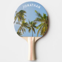Pala De Ping Pong Personalized Tropical Palm tree