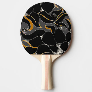 Pala De Ping Pong Pétalos de medianoche - Patrón floral elegante