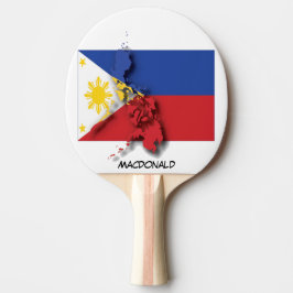 Pala De Ping Pong PHILIPPINES FLAG & MAP Personalizado