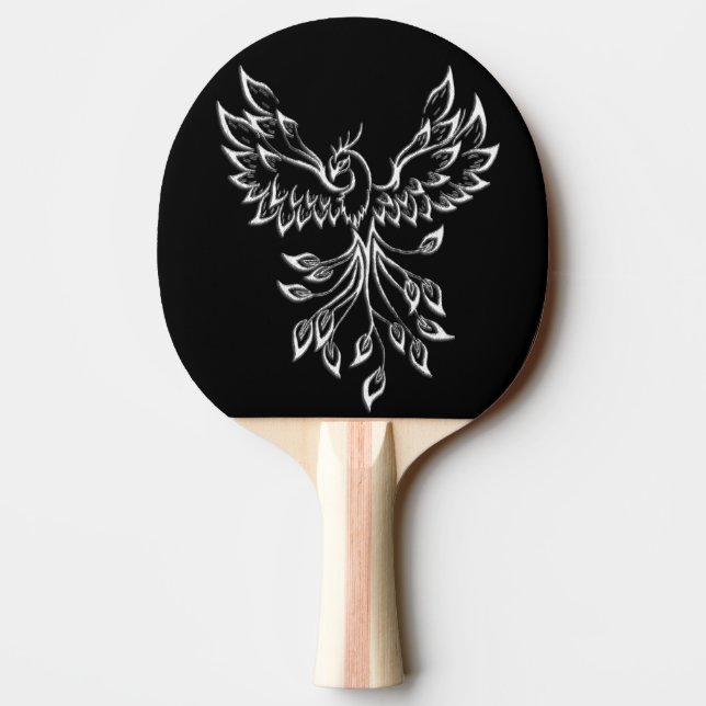 Pala De Ping Pong Phoenix Rises en Negro (Reverso)