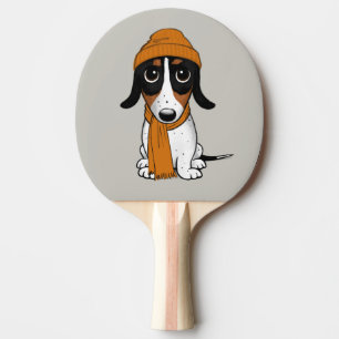 Pala De Ping Pong Piebald Dachshund   Perro Cute Hipster