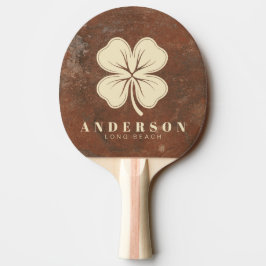 Pala De Ping Pong Piedra Arenisca Marrón Trébol de Cuatro Hojas con 