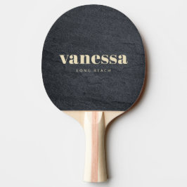 Pala De Ping Pong Piedra de granito oscuro minimal moderno clásico n