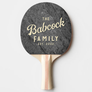 Pala De Ping Pong Piedra de Granito Oscuro Moderno Nombre de Familia
