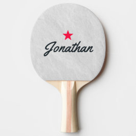 Pala De Ping Pong Piedra de mármol blanco firma estrella vintage