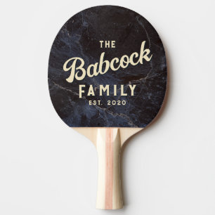 Pala De Ping Pong Piedra Oscura Modesta Nombre Retro de Familia y Añ