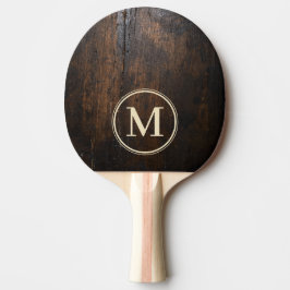 Pala De Ping Pong Piedra oscura para picar con monograma