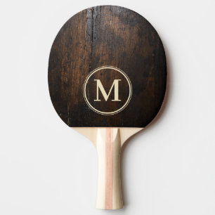 Pala De Ping Pong Piedra oscura para picar con monograma