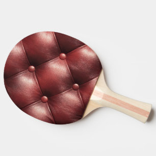 Pala De Ping Pong piel marrón del cuero del modelo