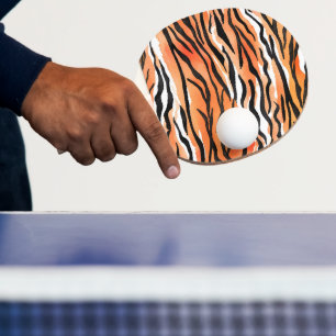 Pala De Ping Pong Pieles modernas de tigre a rayas Imprimir felinos