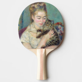 Pala De Ping Pong Pierre-Auguste Renoir - Mujer con un gato