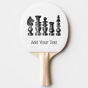 Pala De Ping Pong Piezas de Ajedrez Arte Antiguo