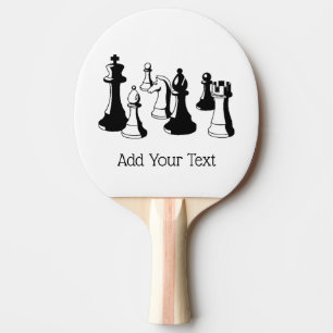 Pala De Ping Pong Piezas de Ajedrez Arte Antiguo #2