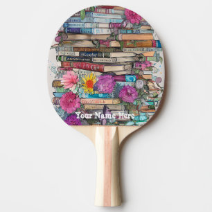 Pala De Ping Pong Pila de libros