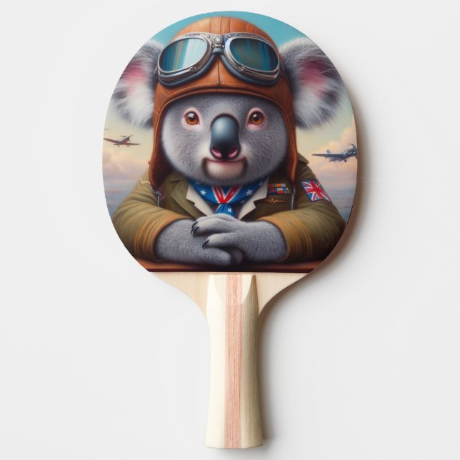 Pala De Ping Pong Piloto de avión de Koala (Anverso)