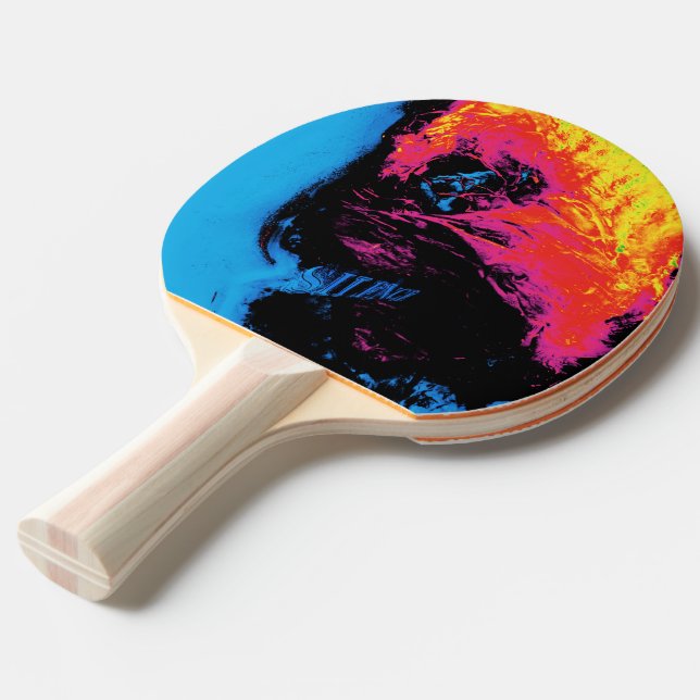 Pala De Ping Pong pimienta y plástico silenciados (Ángulo trasero)