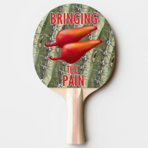 Pala De Ping Pong Pimientos de chile rojos Trae el dolor de la palet