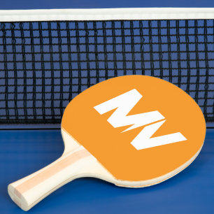Pala De Ping Pong Pin de nombres de familia de verano en naranja ver