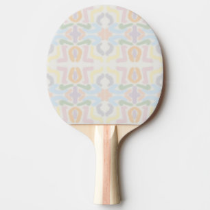 Pala De Ping Pong Pinceladas de acuarela pastel sobre blanco nube