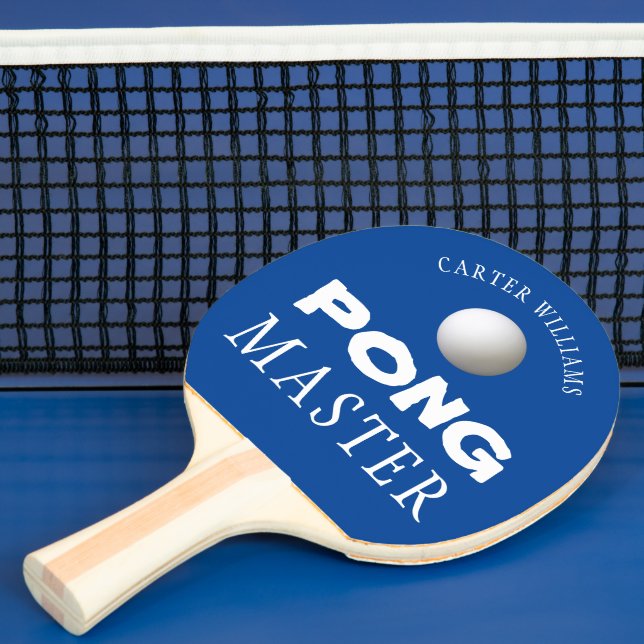 Pala De Ping Pong PING PONG MASTER Azul editable personalizado (in situ)