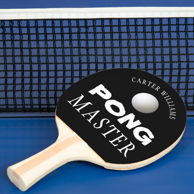 Pala De Ping Pong PING PONG MASTER Personalizado Editable Black (in situ)