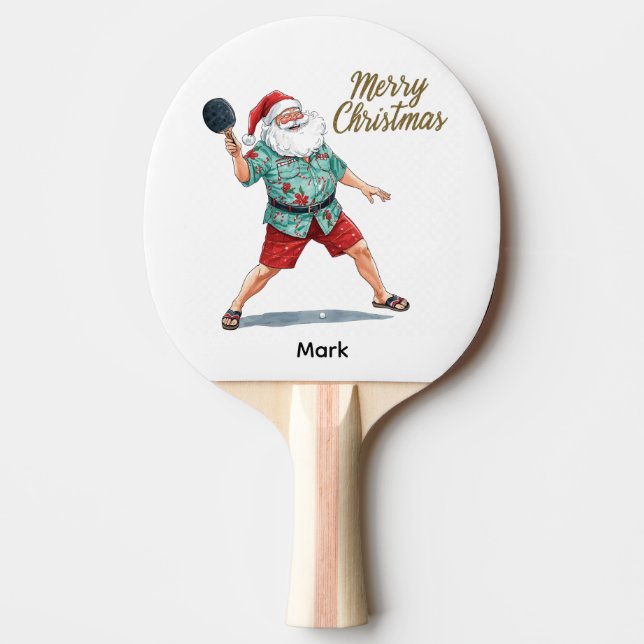 Pala De Ping Pong Ping Pong  Merry Christmas with Santa Claus Ping P (Anverso)