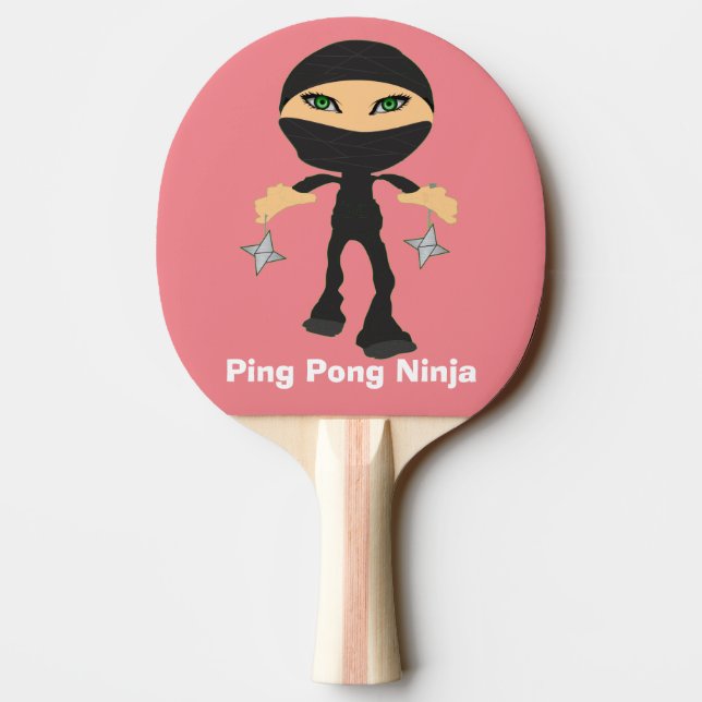 Pala De Ping Pong Ping-pong Ninja del chica (Reverso)