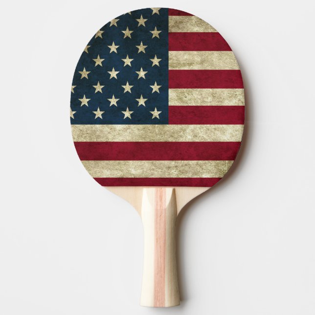 Pala De Ping Pong Ping Pong Paddle/Bandera Americana (Anverso)
