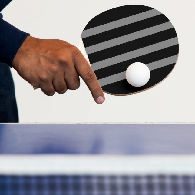 Pala De Ping Pong Ping Pong Paddle Black Gray Stripe (in situ)