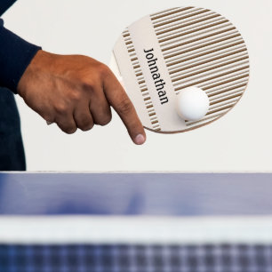 Pala De Ping Pong Ping Pong Paddle Brown & Beige Stripe