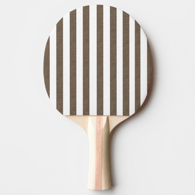 Pala De Ping Pong Ping Pong Paddle Brown & White Stripe (Anverso)