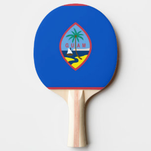 Pala De Ping Pong Ping pong paddle con bandera de Guam, Estados Unid