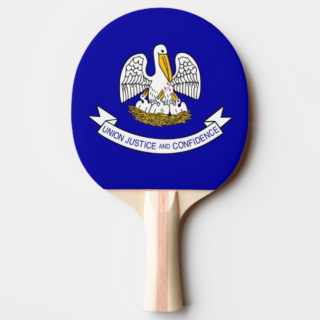Pala De Ping Pong Ping pong paddle con bandera de Luisiana, EE.UU. (Reverso)