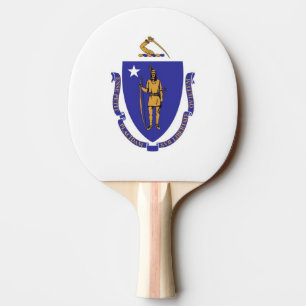 Pala De Ping Pong Ping pong paddle con bandera de Massachusetts, Est