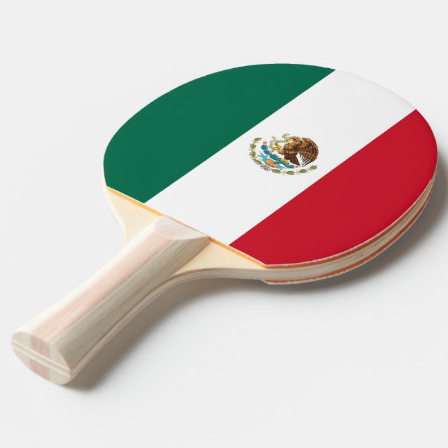Pala De Ping Pong Ping pong paddle con bandera de México (Ángulo frontal)