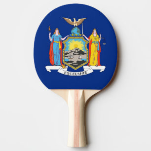 Pala De Ping Pong Ping pong paddle con Bandera de Nueva York, EE.UU.