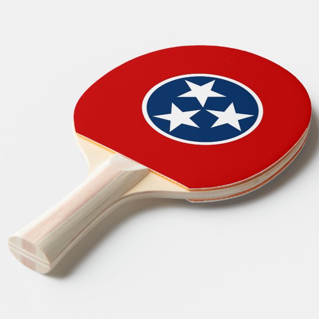 Pala De Ping Pong Ping pong paddle con Bandera de Tennessee, Estados (Ángulo frontal)