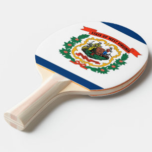 Pala De Ping Pong Ping pong paddle con bandera de Virginia Occidenta