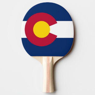 Pala De Ping Pong Ping pong paddle con bandera del estado de Colorad