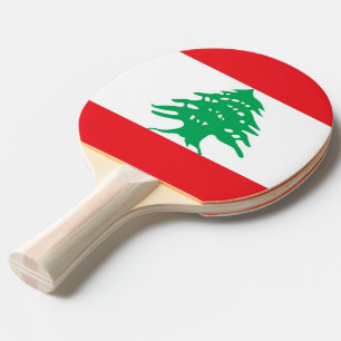 Pala De Ping Pong Ping pong paddle con bandera del Líbano