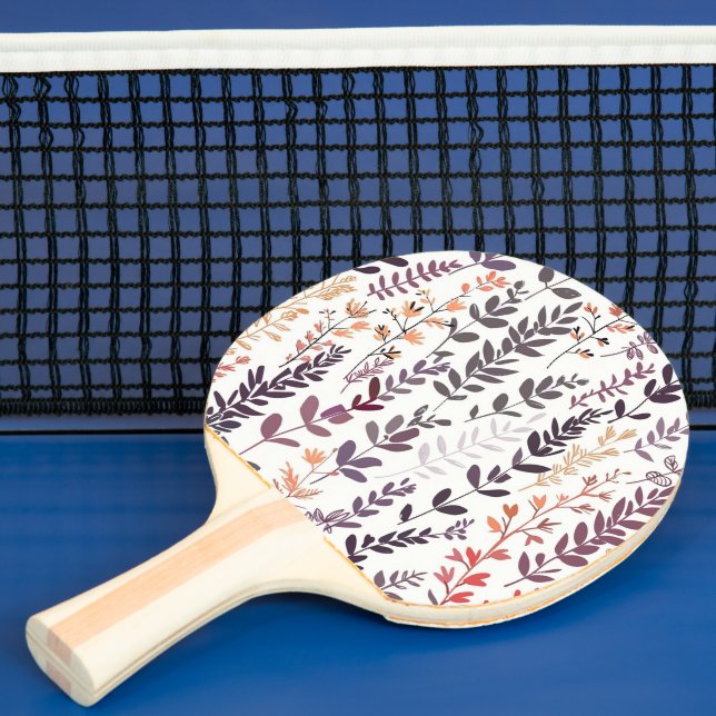 Pala De Ping Pong Ping Pong Paddle con estampado floral púrpura (in situ)