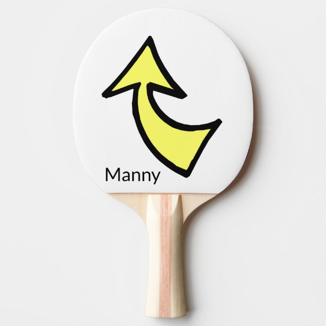 Pala De Ping Pong Ping Pong Paddle con flecha amarilla (Anverso)