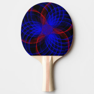 Pala De Ping Pong Ping Pong Paddle con triple acento de arándano geo