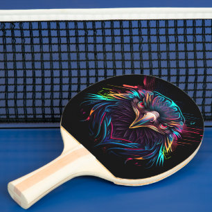 Pala De Ping Pong Ping Pong Paddle de águila de neón futurista