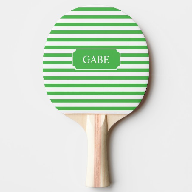 Pala De Ping Pong Ping Pong Paddle de banda verde personalizada (Anverso)