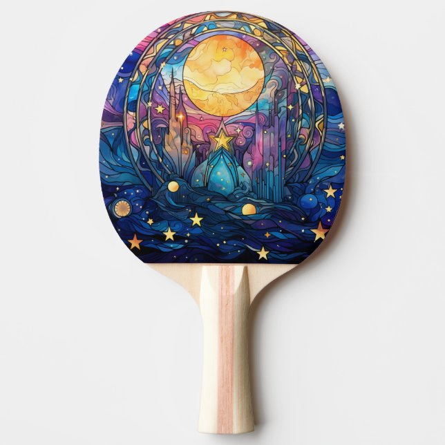 Pala De Ping Pong Ping Pong Paddle de vidrio templado celestial (Anverso)