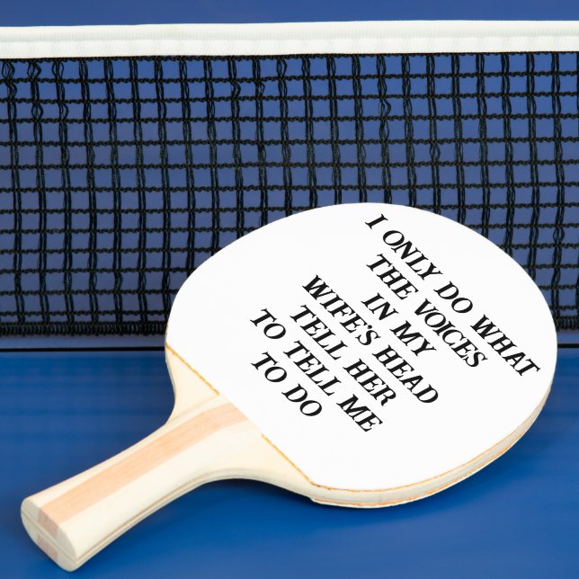 Pala De Ping Pong Ping Pong Paddle Husband Wife's Joke  (in situ)