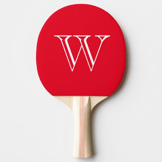Pala De Ping Pong Ping Pong Paddle-Monograma Letra Ping-Pong Paddle (Anverso)