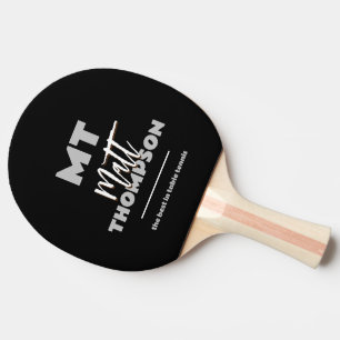 Pala De Ping Pong Ping Pong Paddle negro con nombre