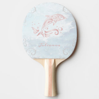 Pala De Ping Pong Ping Pong Paddle personalizado de delfín rosado